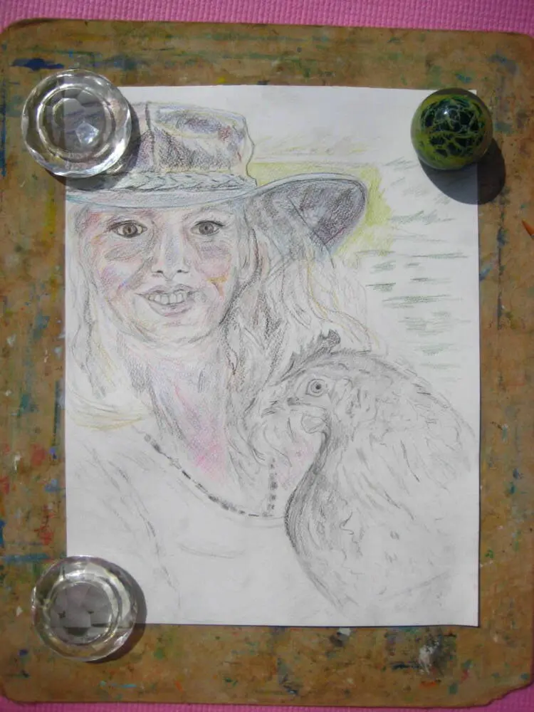 Rescue Hen # Animal Campaigner A3 - Jane-Isobel Dennis