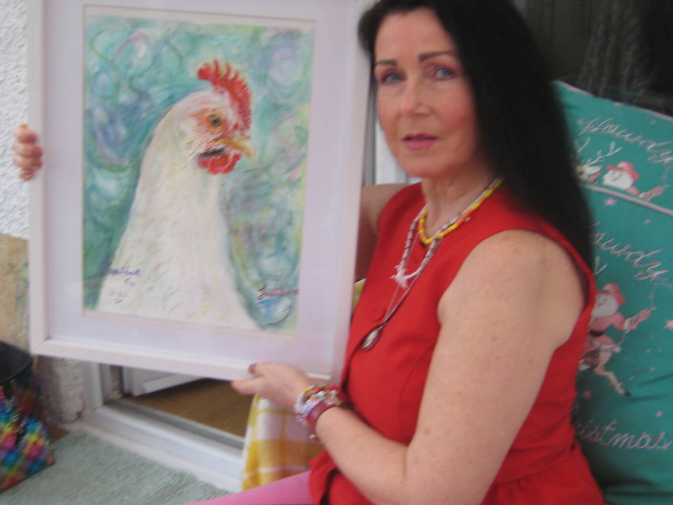 Jane Ruster Rooster # Full Colour Detailed Painting A3 - Jane-Isobel Dennis